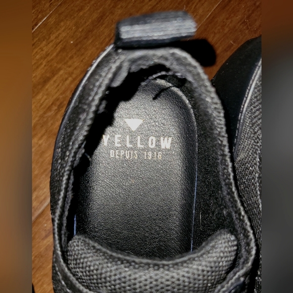 Like new! Black wedged Fantine sneakers - Yellow - Picture 4 of 6